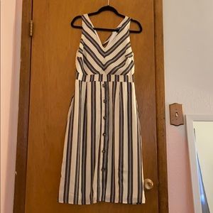 Black and white striped summer dress